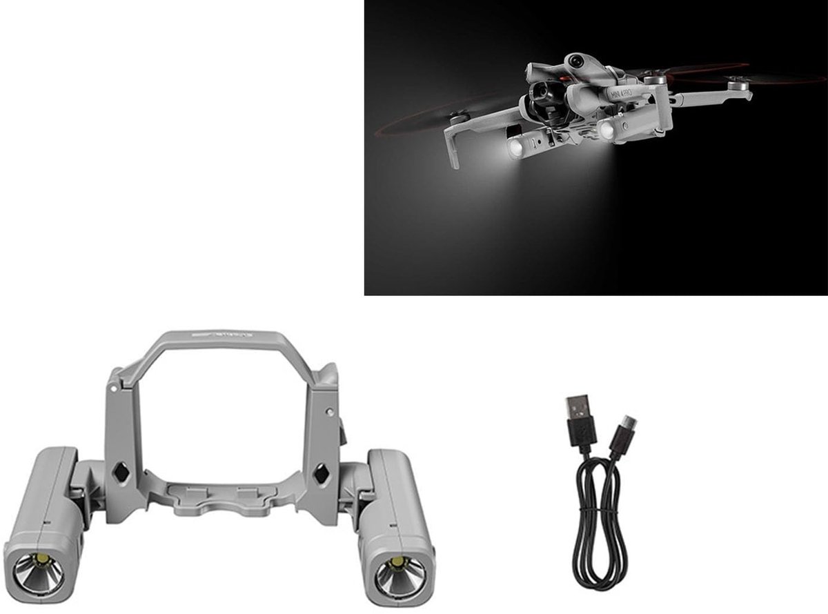 Dailygoods - Mini4 Pro Drone Zoeklicht Nachtlampje met Oplaadbare LED