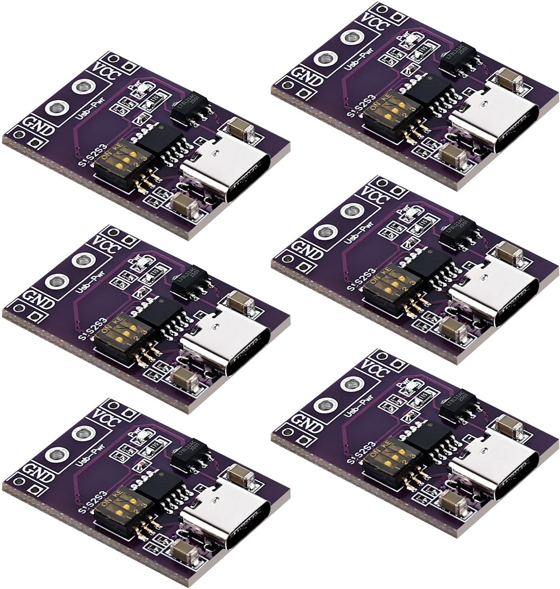 Dailygoods - Snellaadtrigger Module voor USB-C Voeding (6 Stuks)