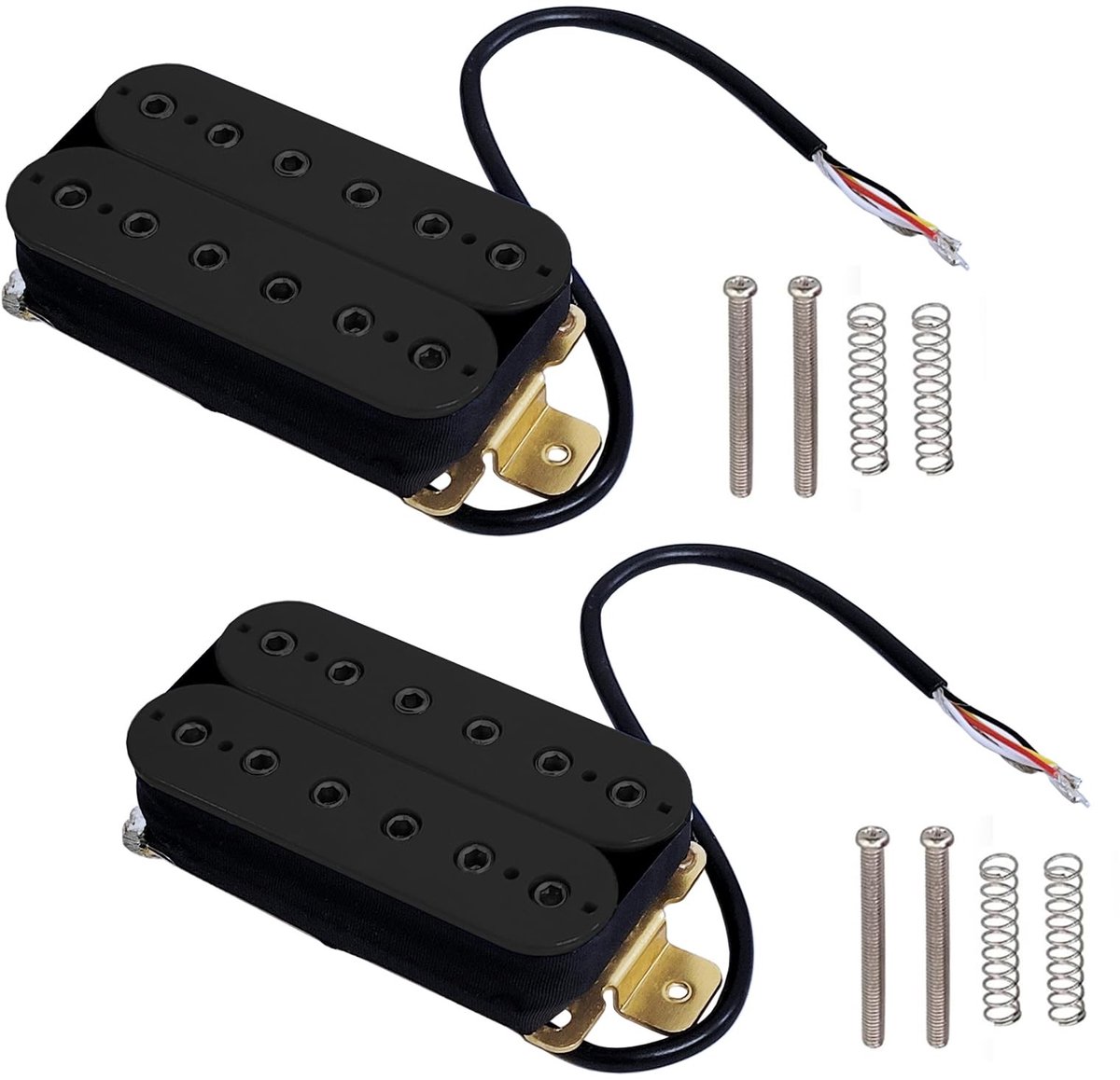 Dailygoods - 4 Stuks Elektrische Gitaar Pickups Humbucker Zwart