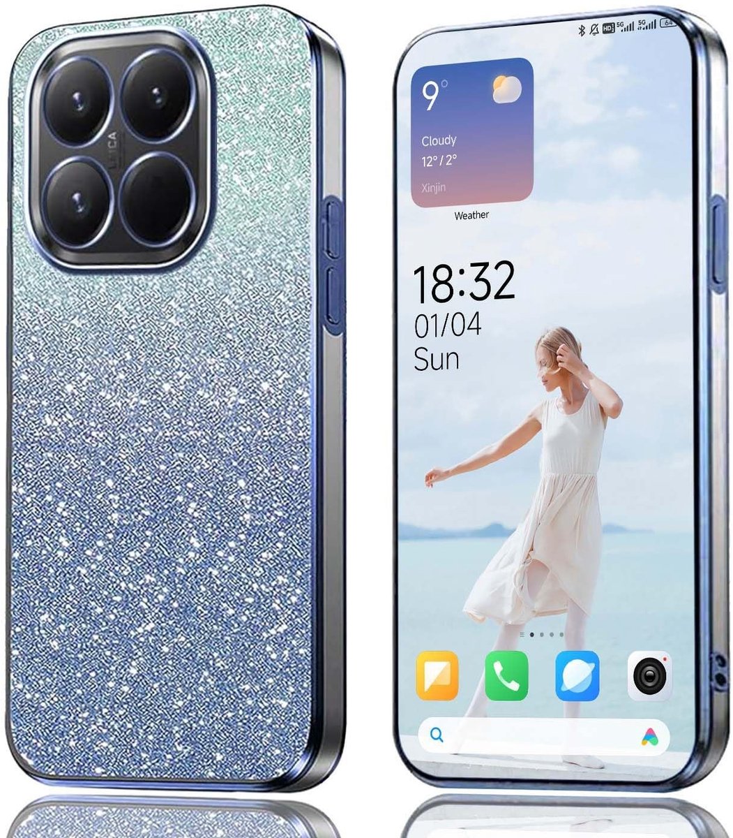 Dailygoods - Beschermhoes Xiaomi 15T - Ultradun Schokbestendig Blauw