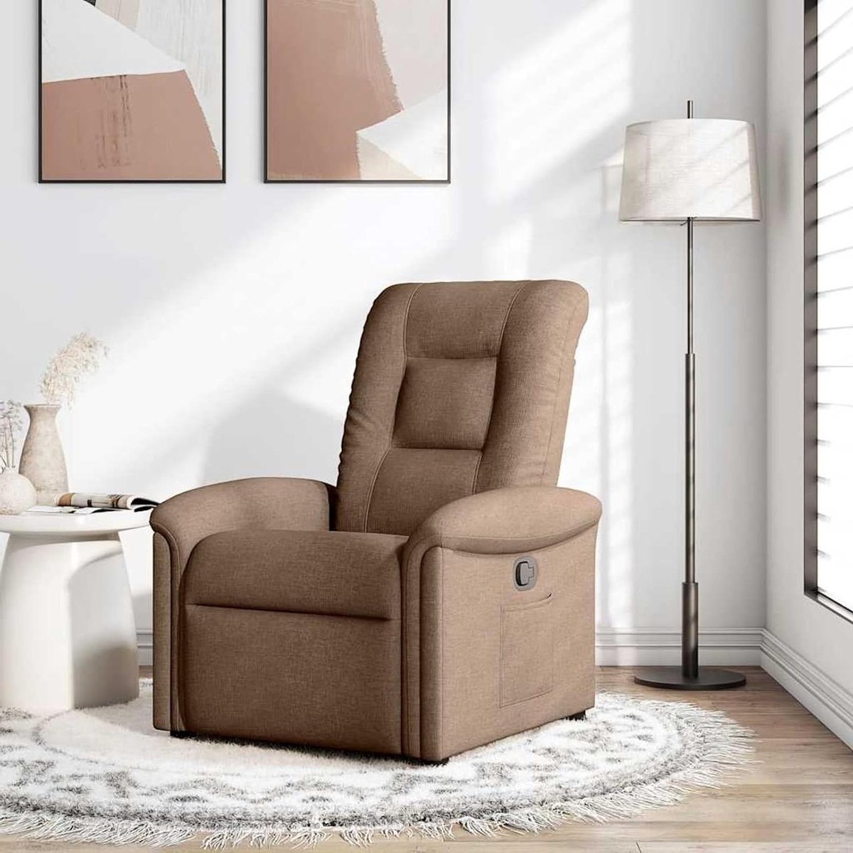 Relaxstoel - Comfortabele stoel - Ontspannen - Handmatige ligfunctie - 77x915x96 cm - Bruin