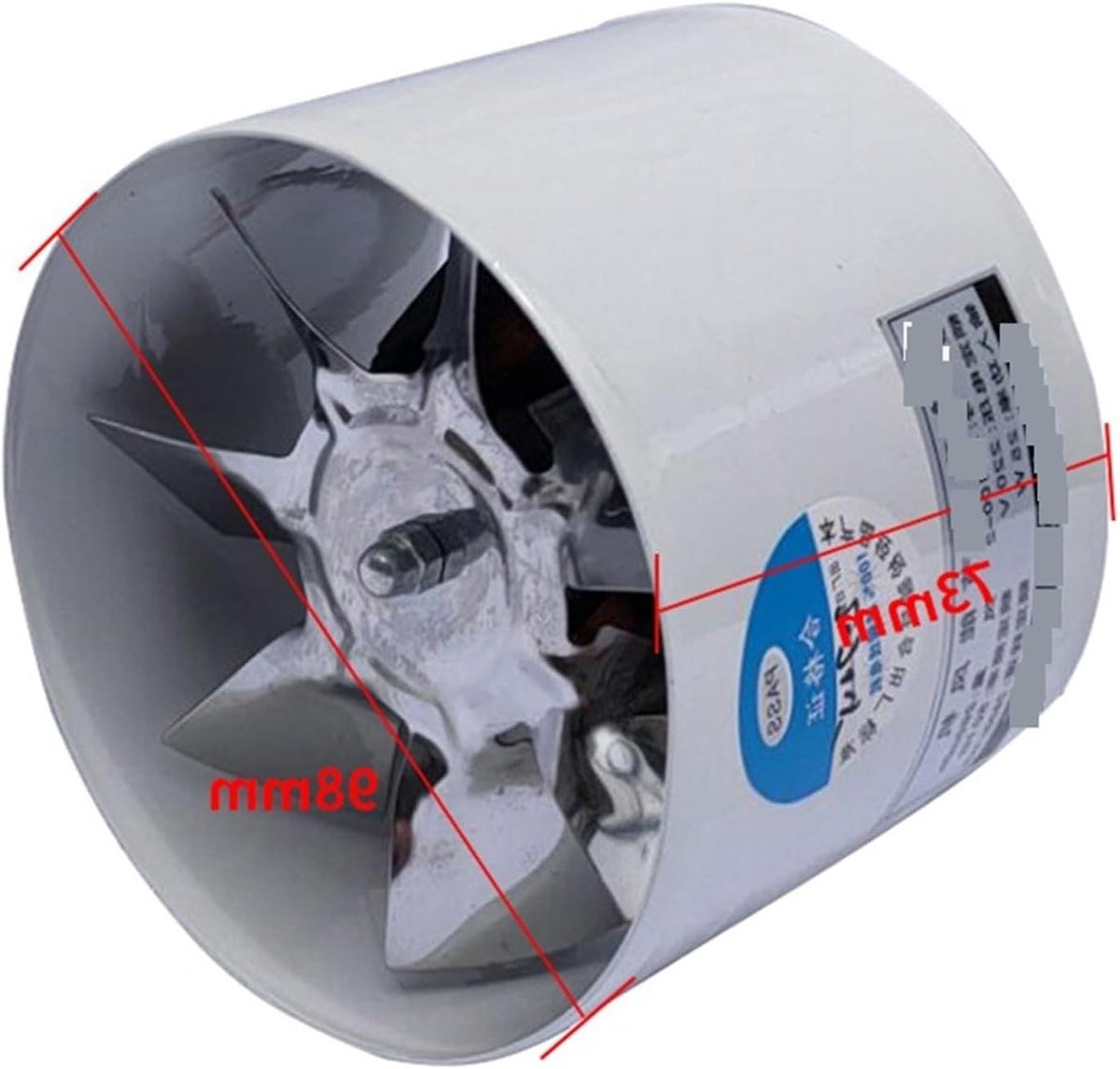 Afzuigventilator - Mini Luchtafzuiger - Luchtkwaliteit Verbeteren - Metalen Constructie -