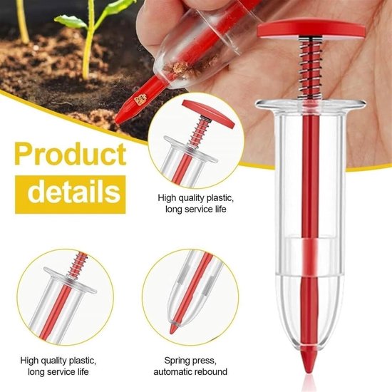 Mini-zaadstrooier, mini-zaaizaaddispenser, klein zaadplantergereedschap, handmatige zaailingendibber en widgerset, draagbare zaadzaaierstrooier for kleine zaden(Set A) van MINI — afbeelding 5