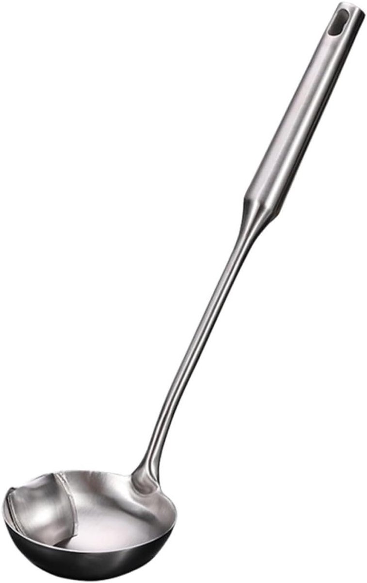 Olielepel Keuken - Olieafscheider Lepel - Snel Olie Scheiden - Lange Handgreep - 347 cm - Zilver