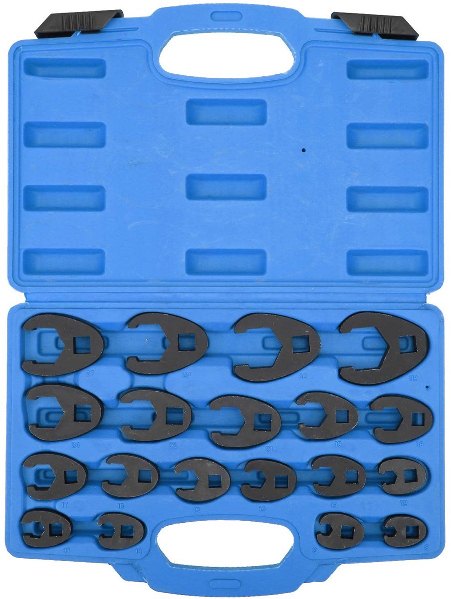 Dailygoods - Dailygoody - Professionele Ring Spanner Set 8-32mm met Opbergdoos - Hoogwaardige Ratchet Sleutels