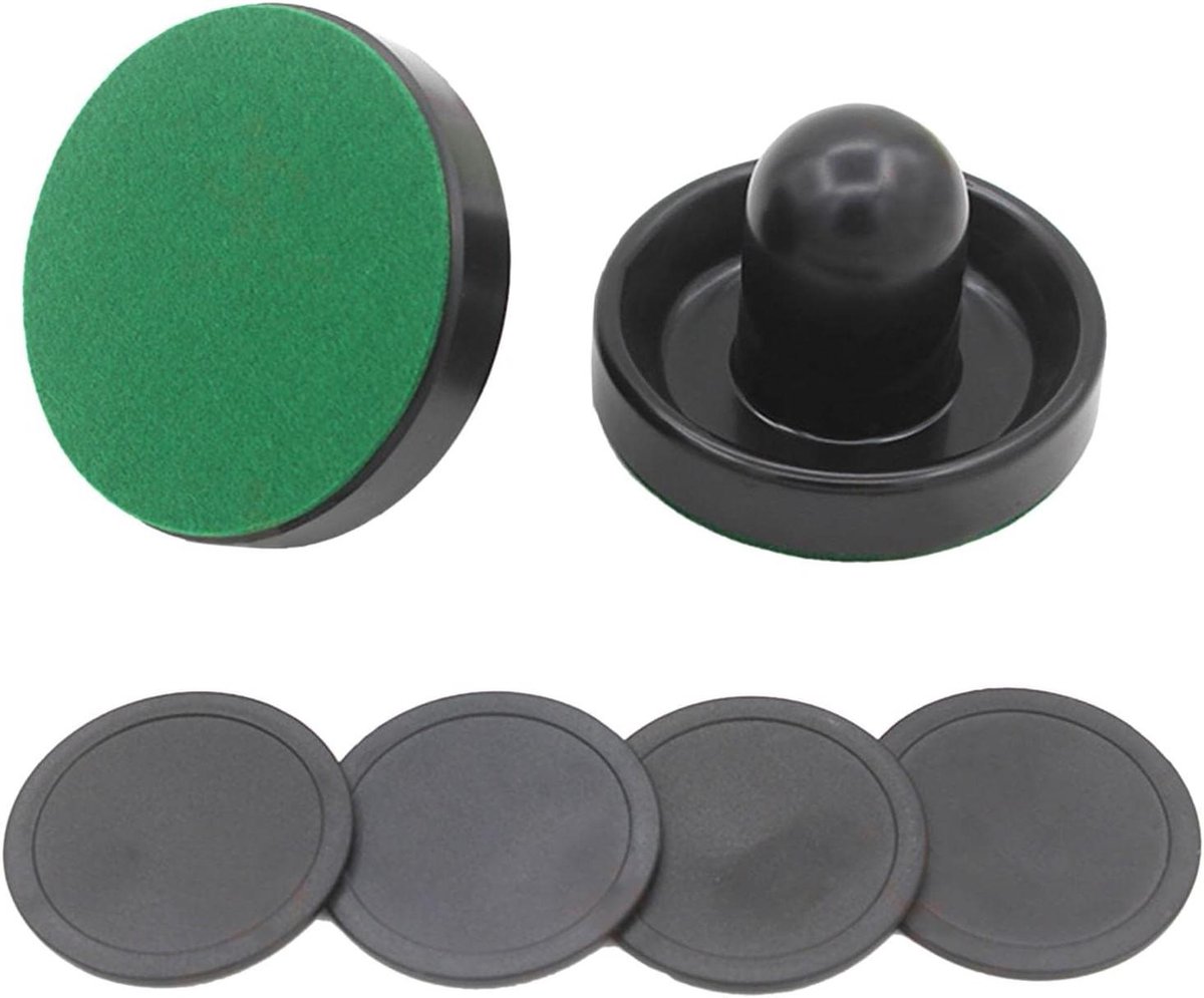 Air Hockey Accessoires - Putter Puck Set - Tafelspel Spelen - Verdikte Pucks - 2 Putter 4 Puck - Rood
