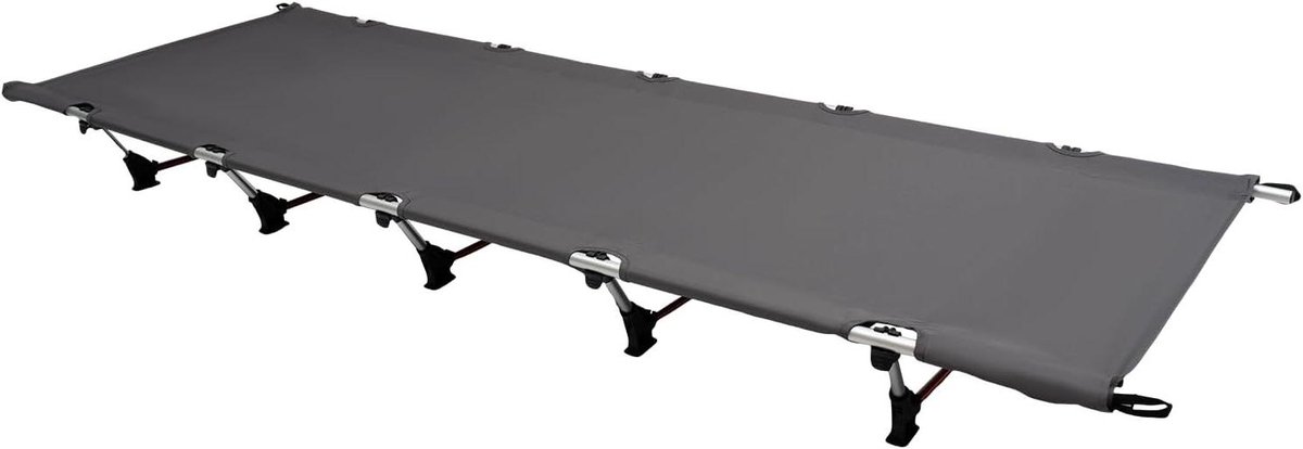 Klapbed - Kampeerbed Opvouwbaar - Buiten Ontspannen - Lichtgewicht Draagbaar - 190x70cm - Grijs