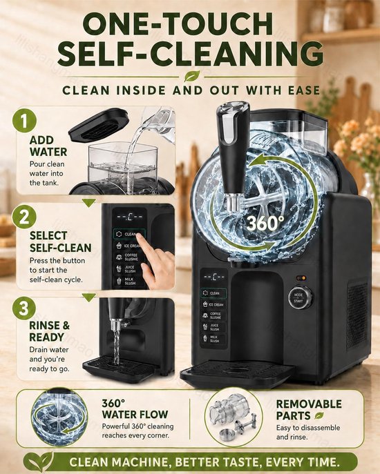 Slushmachine - IJsdessert Maker - Drankjes Maken - Geen Ijs Nodig - 2 Liter - Wit — afbeelding 5