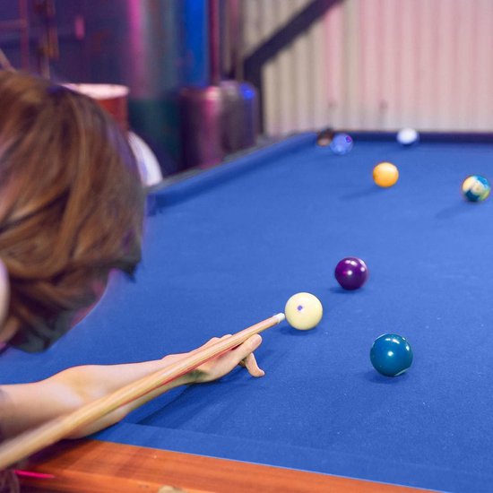 Biljartlaken Pooltafel - Tafel Vilt - Spel Verbeteren - Voorgesneden Stof - 8ft - Blauw — afbeelding 4
