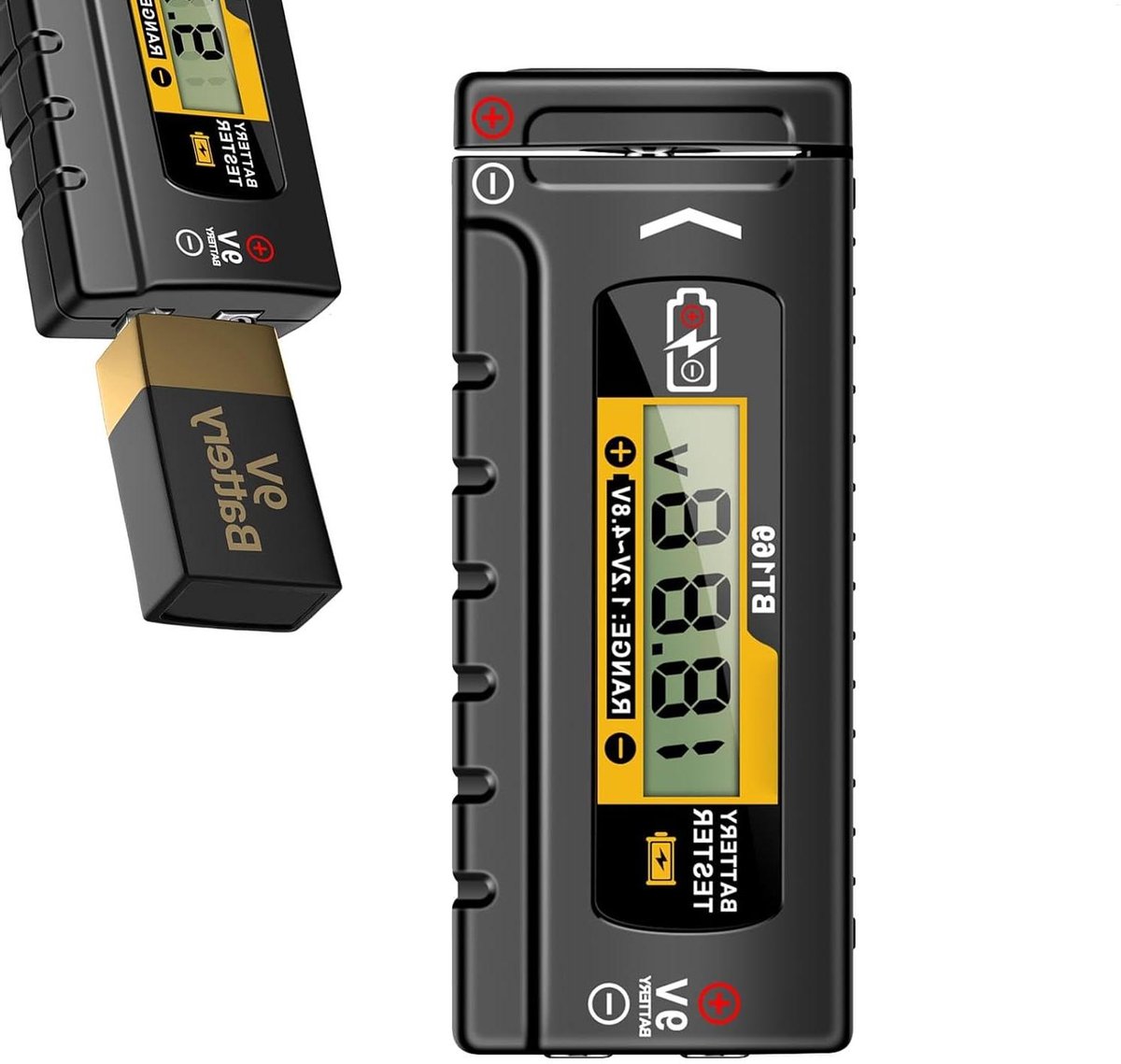 Batterij Tester - Volt Meter - Energie Status - Digitaal Display - 12-48V - Zwart