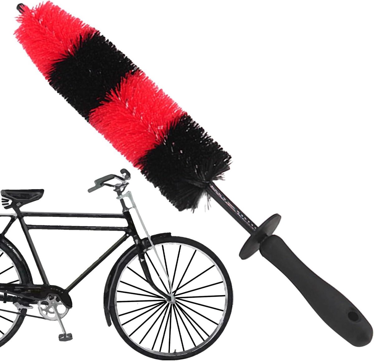 Velgenborstel - Band Borstel - Auto Reinigen - Moeilijk Bereikbaar - 43 cm - Zwart