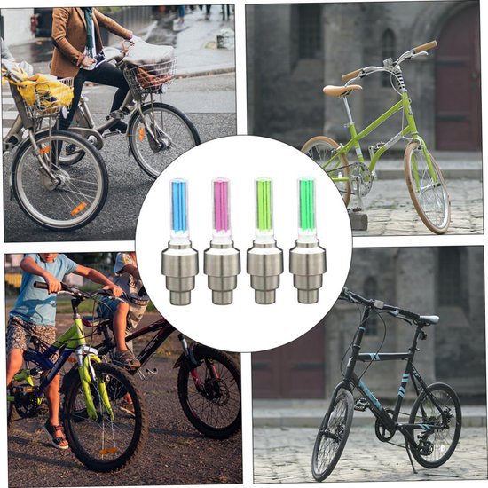 Fietsventiel Verlichting - Wiel Lampjes - Nachtelijke Ritjes - Automatisch Aan - 8 Stuks - Diverse Kleuren — afbeelding 4