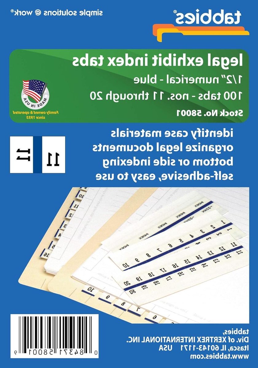 Index Verdelers - Tabbladen - Documenten Organiseren - Veilige Grip - 100 Stuks - Wit