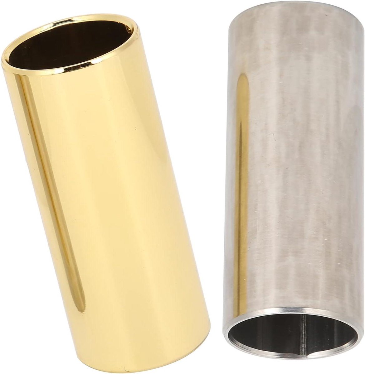 Gitaar Slide Set - Vinger Slides - Muziek Maken - Roestvrij Staal - 2 Stuks - Goud en Zilver