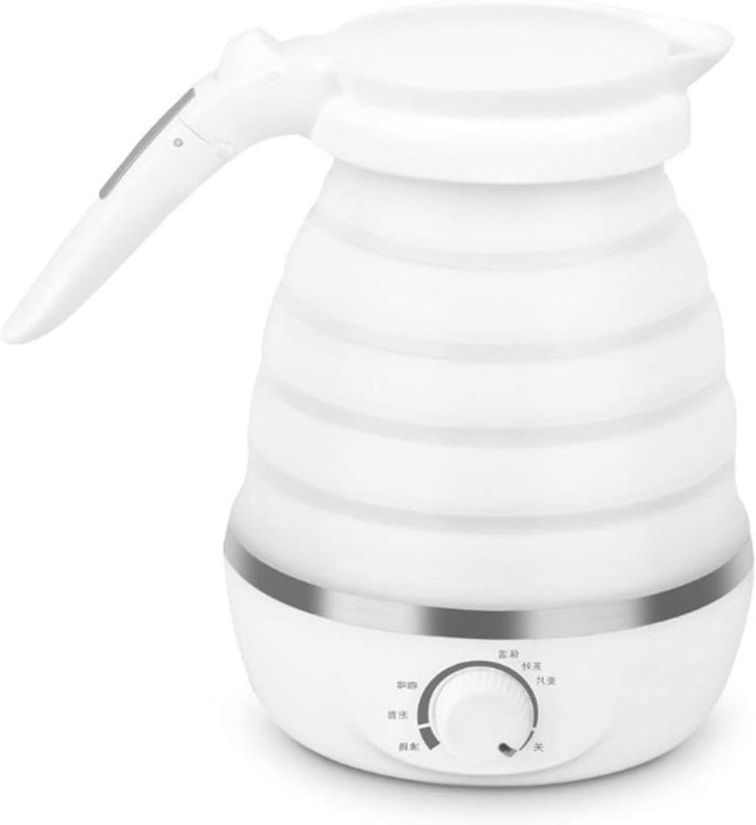 Opvouwbare Waterkoker - Reis Waterkoker - Reizen en Kamperen - Compact Opvouwbaar Ontwerp - 06 Liter Capaciteit - Wit