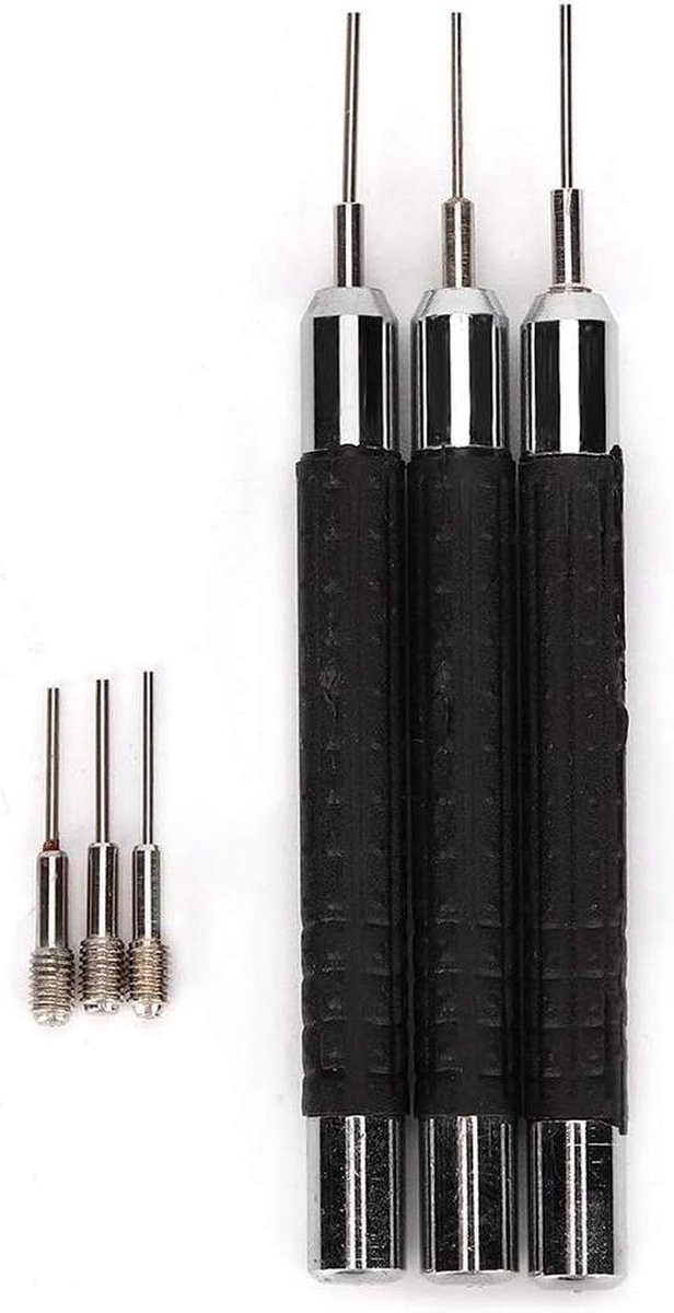 Horloge Reparatie Set - Band Verwijderaar - Horloge Onderhoud - Geribbelde Antislip Grip - 3 Stuks - Zilverkleurig