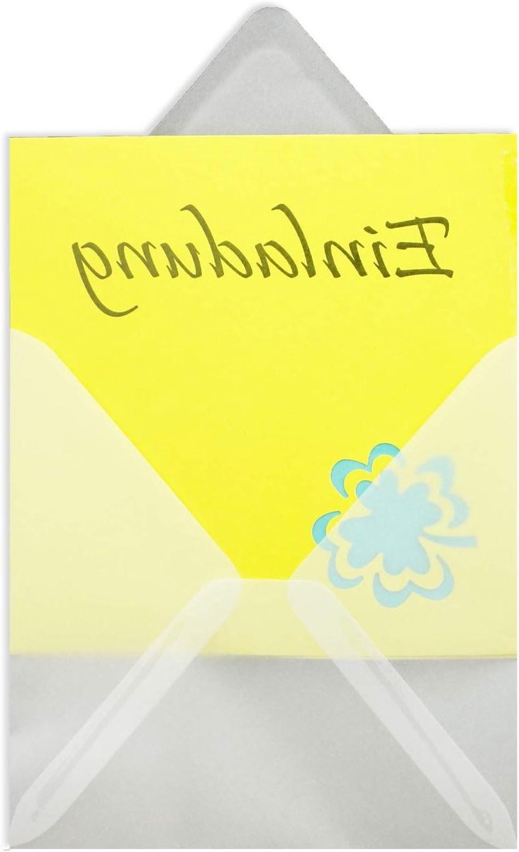 Vierkante Enveloppen - Transparante Brieven - Kaarten Versturen - Gladde Afwerking - 15.5 x 15.5 cm - Wit Transparant