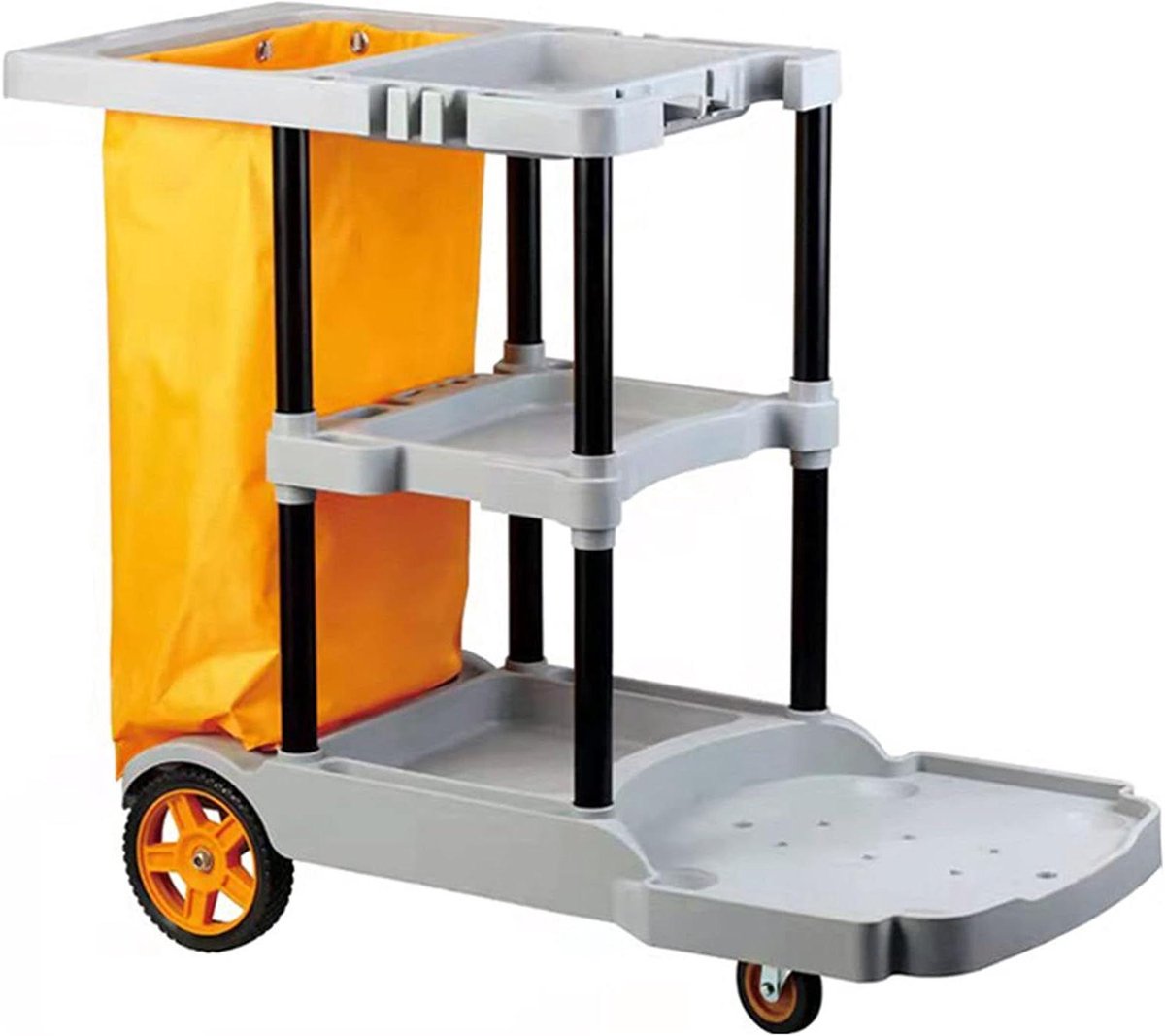Schoonmaakwagen - Reinigingskar - Efficiënt Reinigen - Multifunctioneel Ontwerp - 113x56x93 cm - Grijs