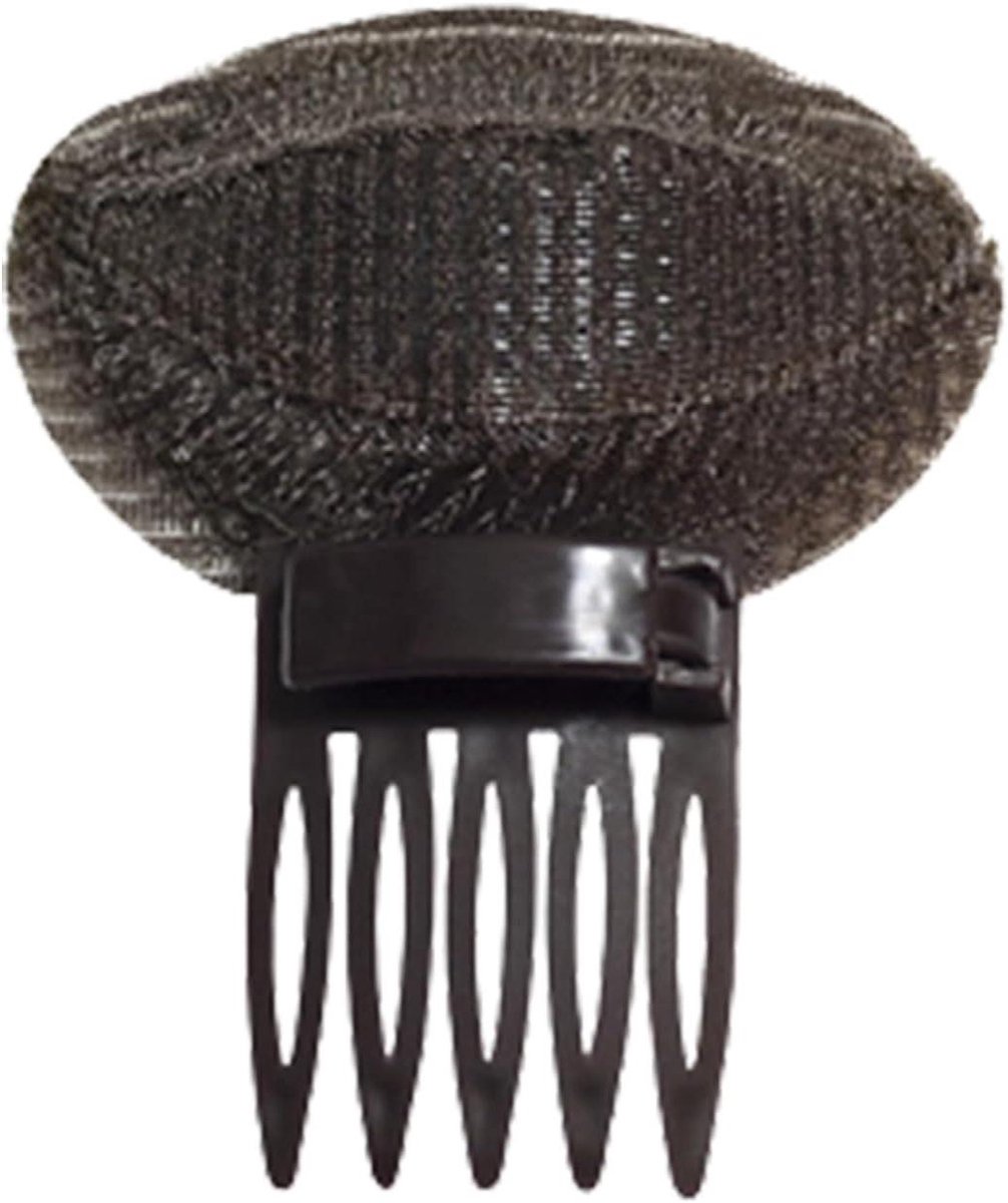 Haarinzet Spons - Volume Bult Clip - Haar Styling - Lichtgewicht Zelfgrip - 7x6cm - Zwart Bruin