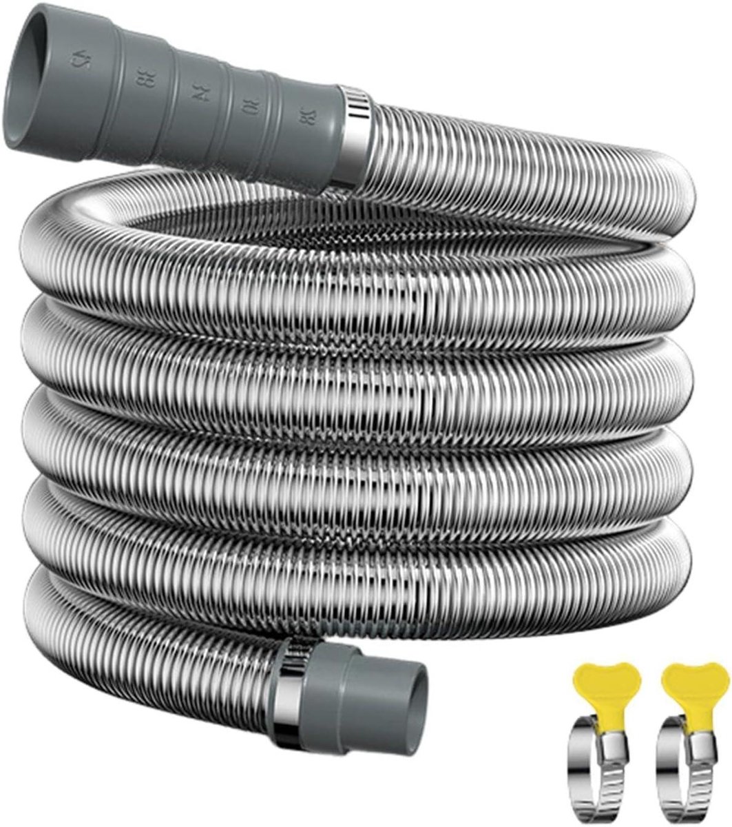 Afvoerslang - Rioolbuis Caravan - Afvalwater Beheer - Verstelbare Adapter - 3 meter - Grijs