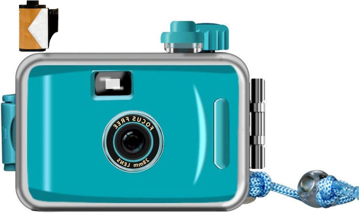 Herbruikbare filmcamera - Retro camera - Momenten vastleggen - Waterdicht tot 5m - 95x30x65mm - Q