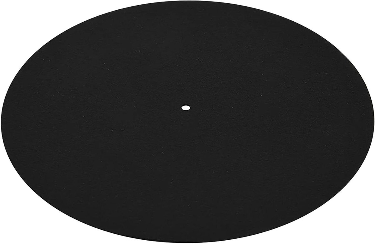Vinylplatenkussen - Draaitafelmat - Luisterervaring Verbeteren - Antistatisch Schokabsorberend - 30 cm Diameter - Zwart
