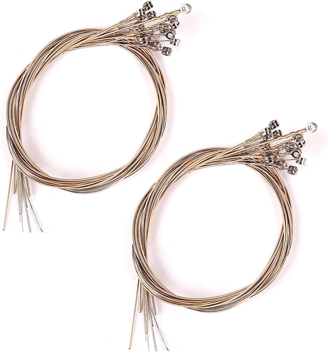Harp Snaren Set - Snaren Set - Muziek Maken - Met Bal Einde - 32 Stuks - Zilver Goud