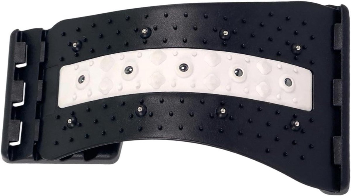 Onderrug stretcher - Rug ontspanner - Spierontspanning thuis - 4 niveaus verstelbaar - 32 x 19 cm - Zwart