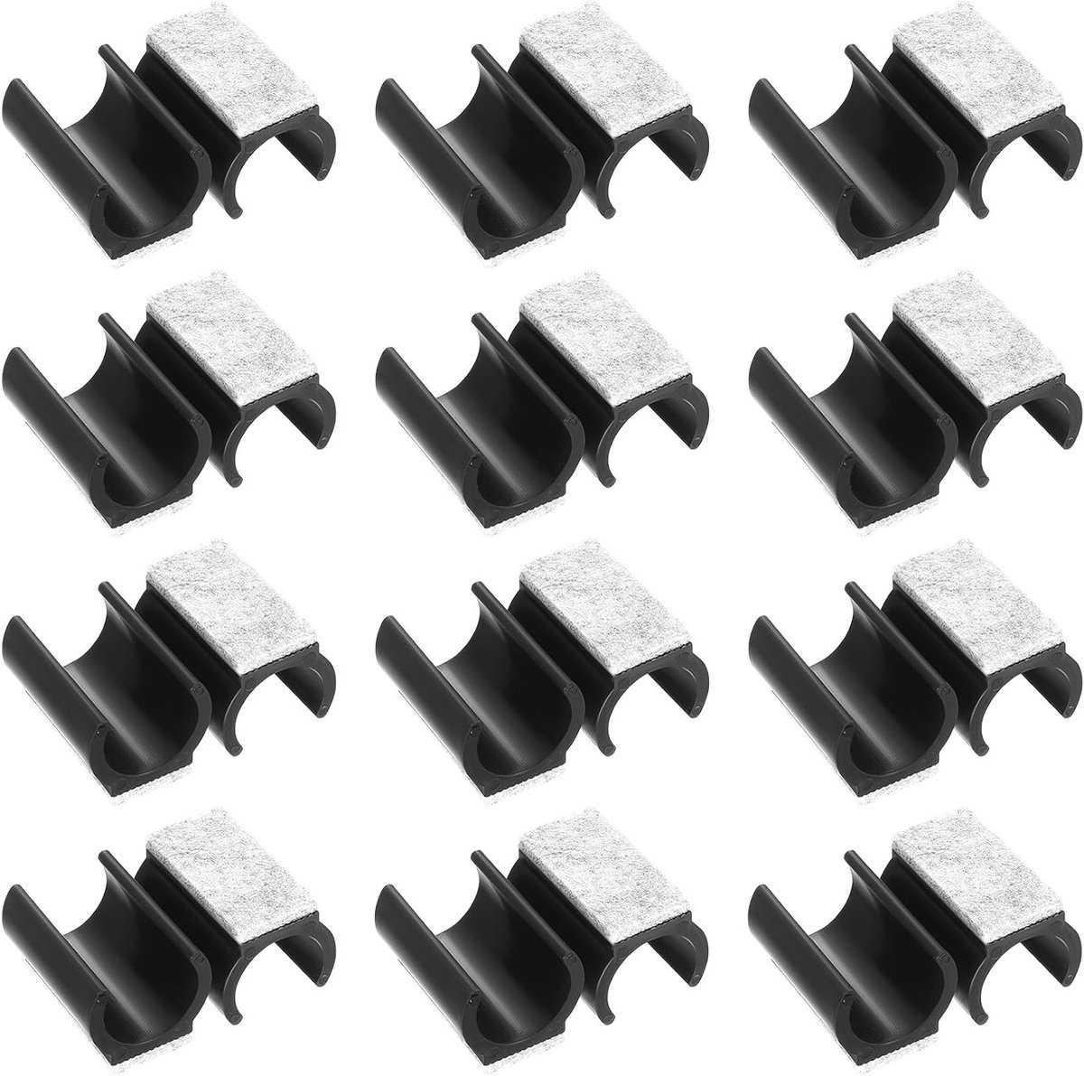 Stoelglijders van vilt voor schommelstoelen - 24 stuks, 25 mm klem, ideaal voor parket en tegels