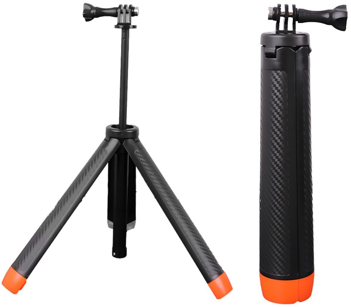 Allecto - Waterdichte Selfie Stick Tripod - 4-in-1 Ontwerp - Ideaal voor Actiecamera's - Extensibel en Drijvend - Handig voor Avontuurlijke Foto's