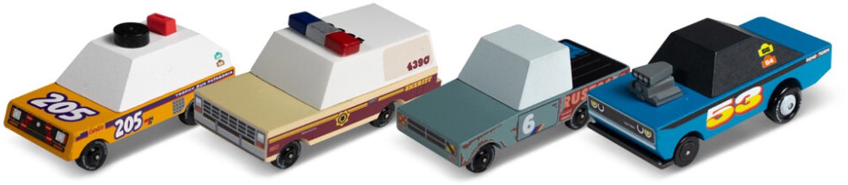 Candylab speelgoedauto Rust Patrol - Candycar houten speelgoed.