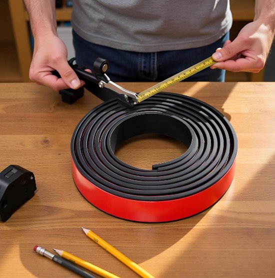 Zelfklevende Rubber Strips 25mm (W) x 3mm (D) x 300cm (L) voor DIY Projecten, Vloerbedekking, Isolatie en Bescherming tegen Glijden van Merkloos — afbeelding 2