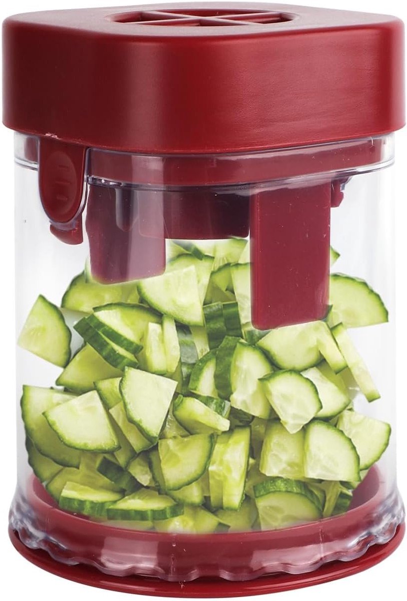 Professionele Fruit Snijder met Kruismes en Antislip Voet - Ideaal voor Aardbeien, Druiven, Bananen en Groenten