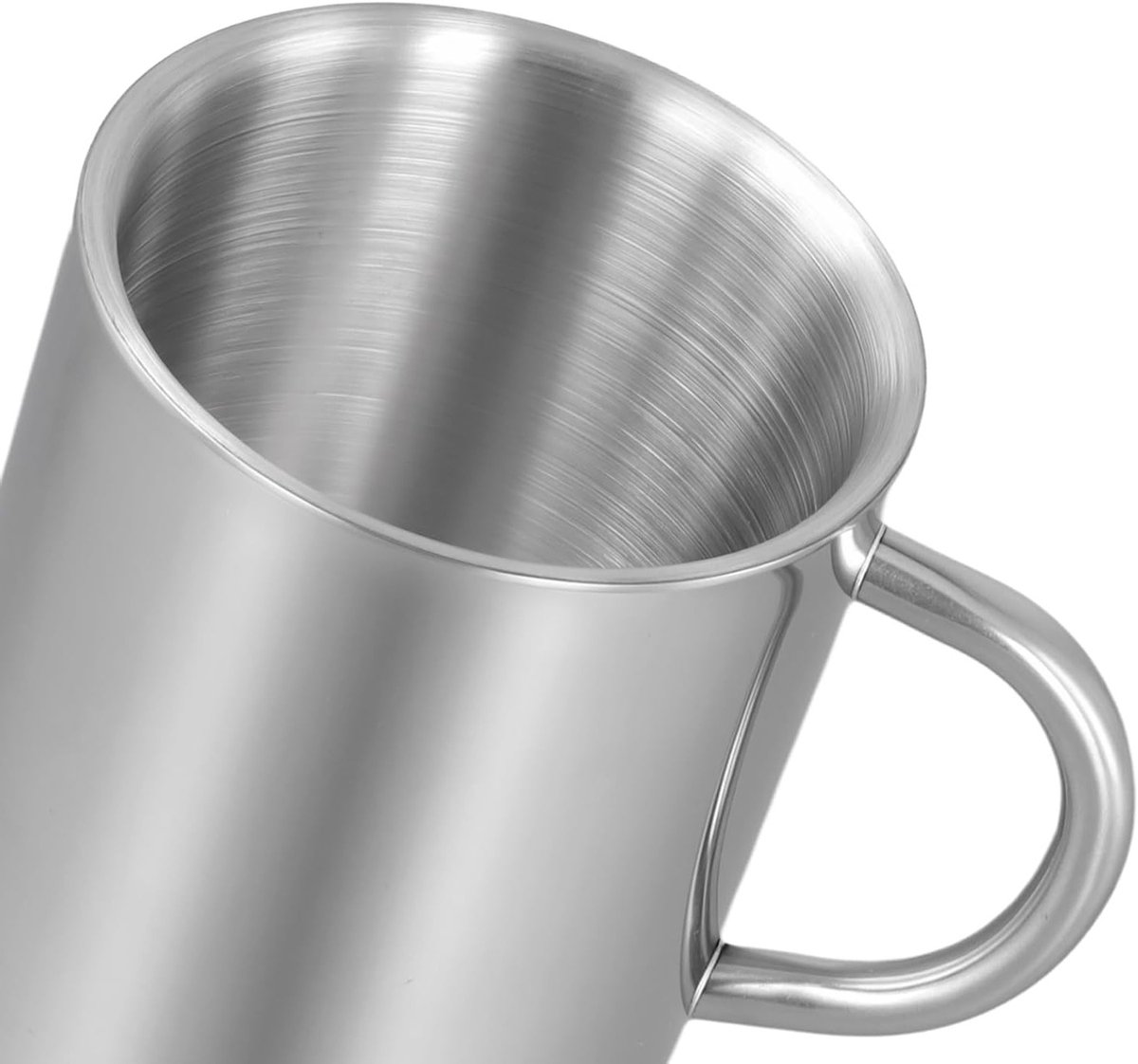 Duurzame 300ml RVS Dubbelwandige Mokken, Ideaal voor Koffie, Thee en Campinggebruik met Handvat — cadeau in Cadeau-ideeën - foto 2