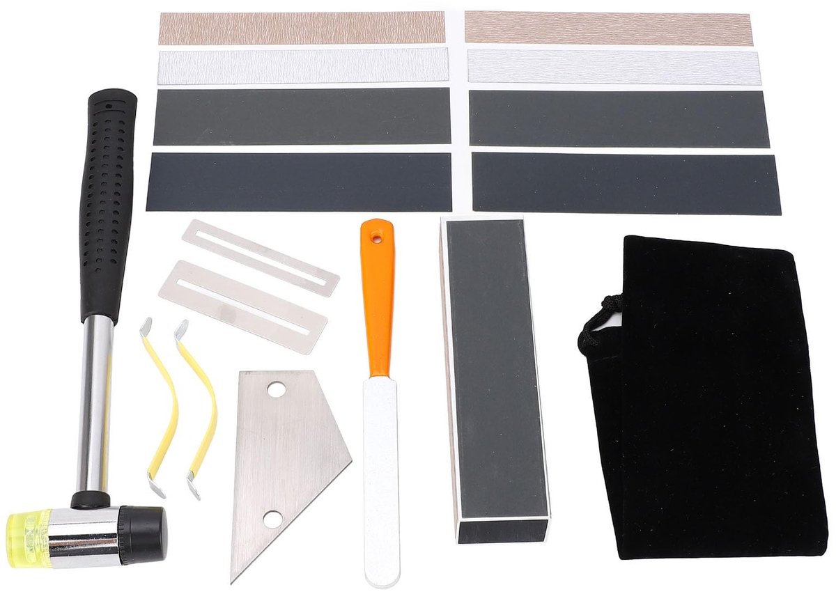 Allecto - Luthier Tool Set - Compleet Gereedschap - Gitaarinstallatie en Reparatie - 17-delig - Inclusief Draagtas - Professioneel Gereedschap -