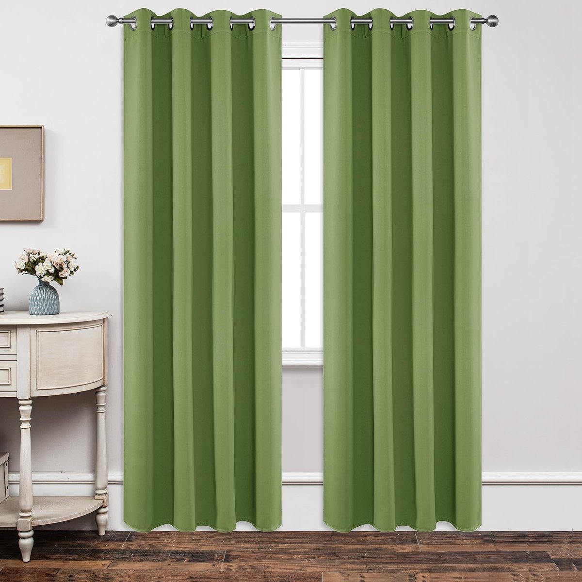 Allecto - Warmte-isolerende verduisteringsgordijnen - Hittebescherming - Groen - Privacy - Geluidsreductie - Perfect voor slaapkamer en woonkamer -..