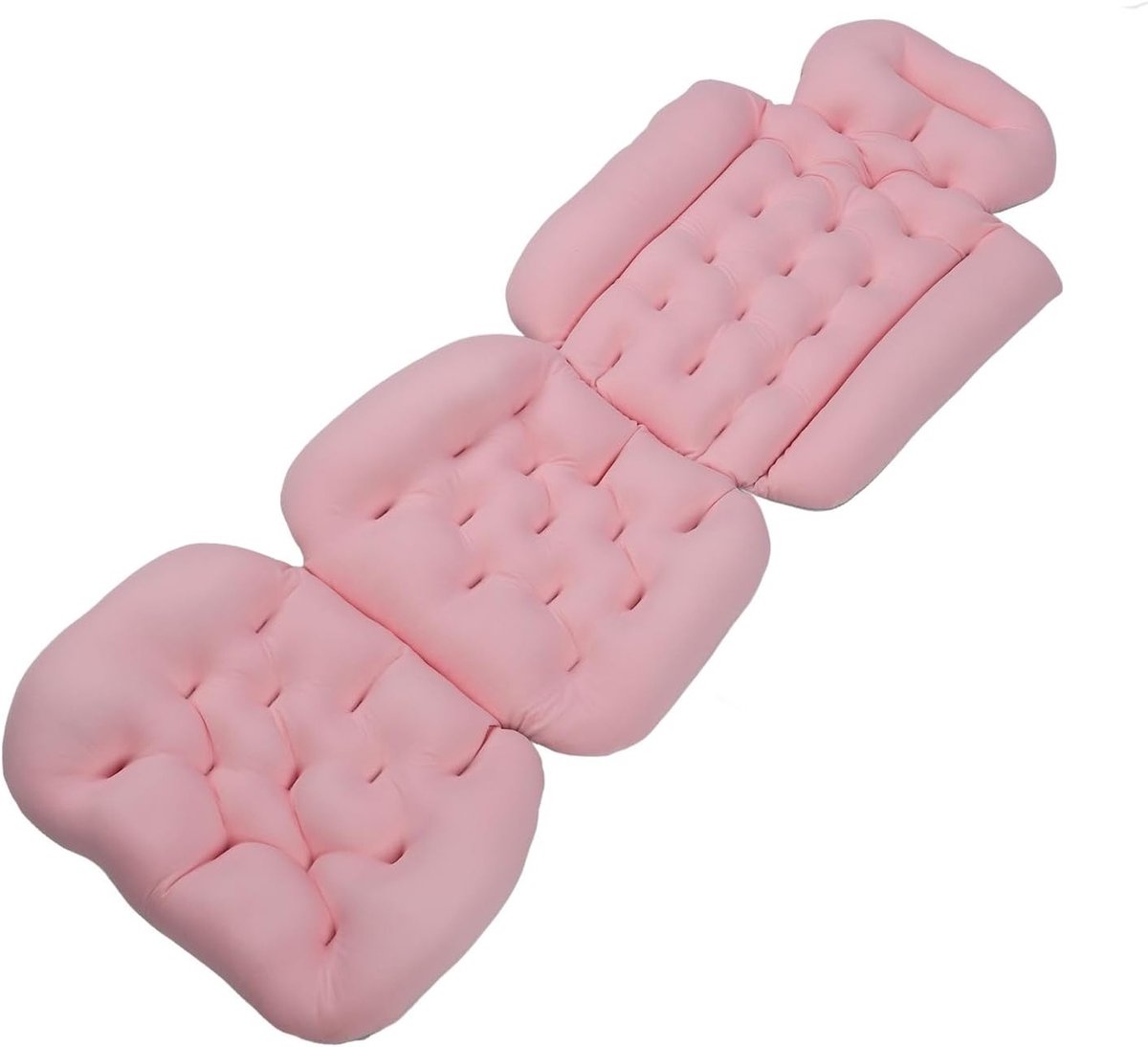 Comfortabel Badkussen voor Lichaam, Antislip Badmat met Verwijderbaar Kussen, Wasbaar en Sterke Zuignappen, Perfect voor Ontspanning en Wellness
