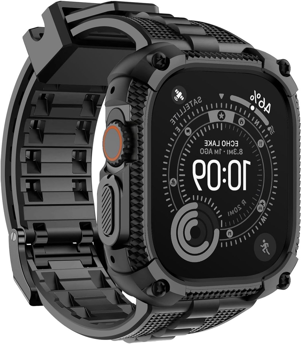 Waterdichte Sportband voor Apple Watch Ultra/Ultra2 49mm - Militaire Bescherming en Comfortabele Polsband voor Mannen