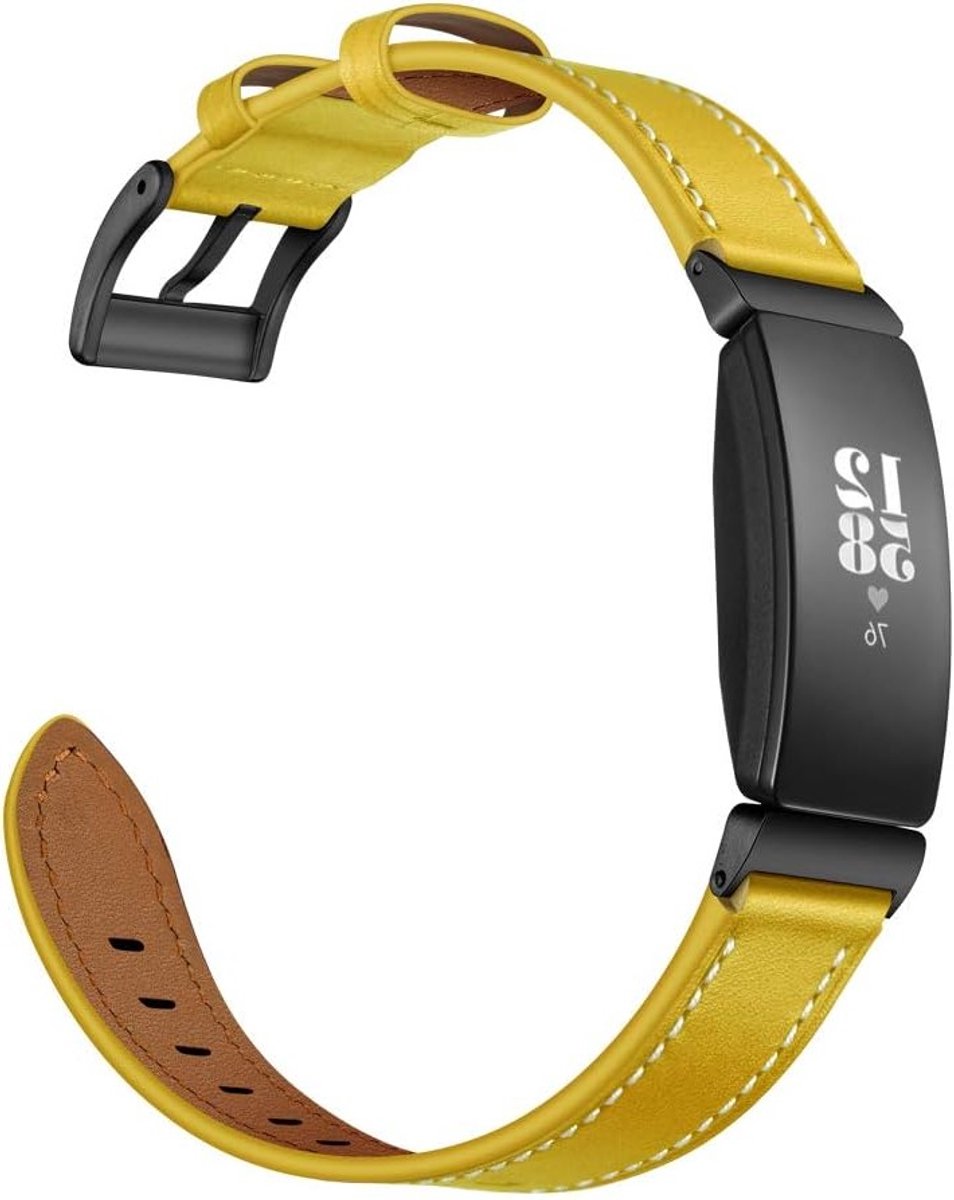 Lederen verstelbare horlogeband geschikt voor Fitbit Inspire en Inspire HR voor dames en heren
