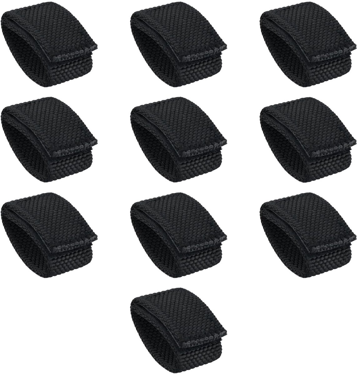 aladdien - Riemhouders - Bevestigingsaccessoires - Zwart - Nylon Riemlushouder - Magische Lijm - Geschikt voor Politie - 10 stuks
