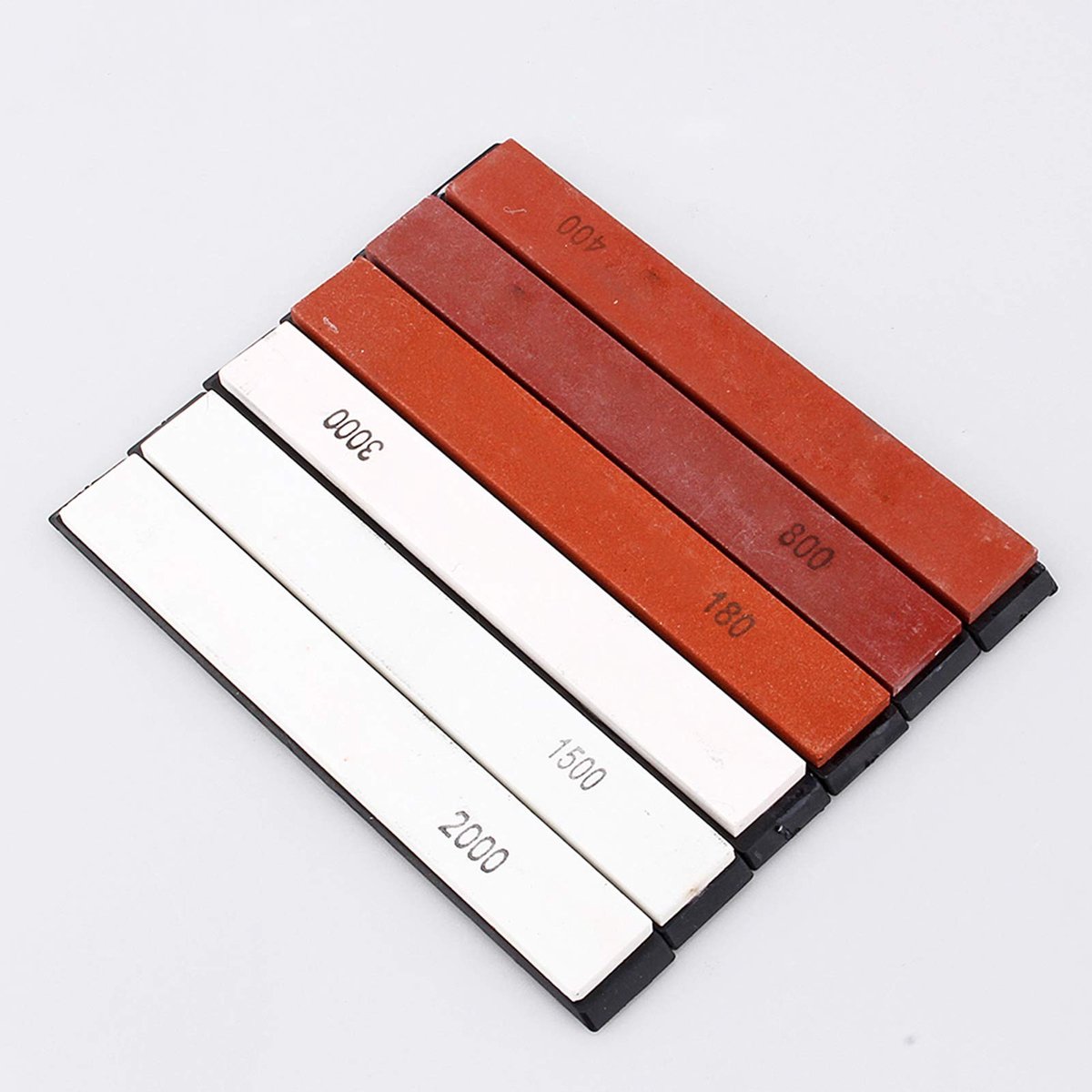 aladdien - Grindstone Slijpsteen Set - 6-delige slijpstenen voor keukenmessen - Grit 180 tot 3000 - perfect voor het slijpen van messen - ideaal voo..