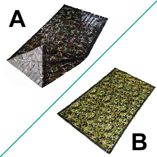 Noodslaapzak - Bivakzak Thermoslaapzak - Buiten Overleven - Waterdicht Materiaal - 200 x 120 cm - Kleur B — afbeelding 4