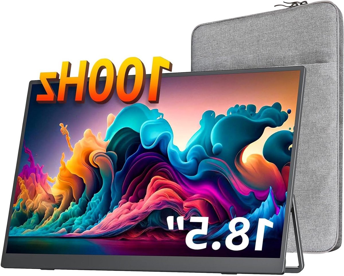 Draagbare monitor - Extern scherm - Productief werken - Randloos ontwerp - 185 inch - Zwart