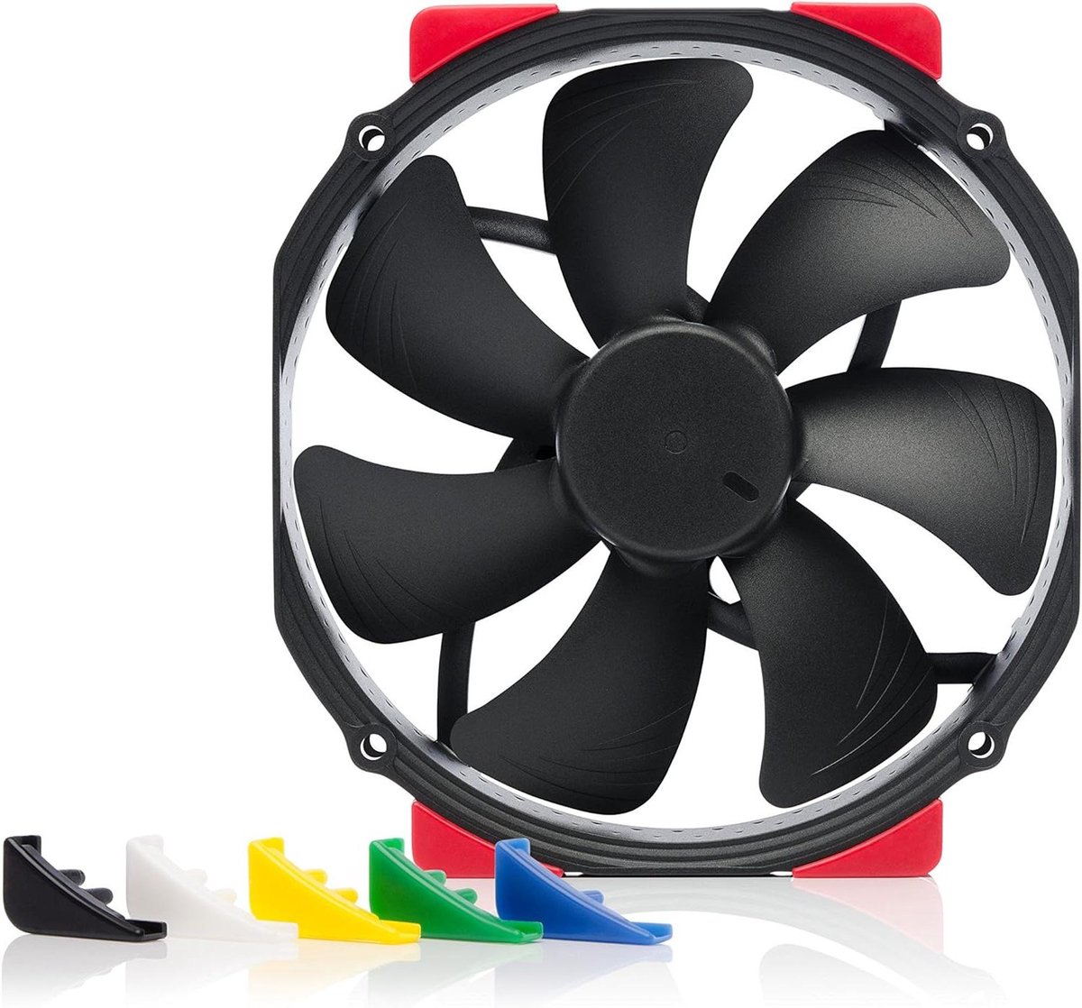 Stille Ventilator - PC Fan - Computer Koeling - Verwisselbare Kleurpads - 140mm - Zwart