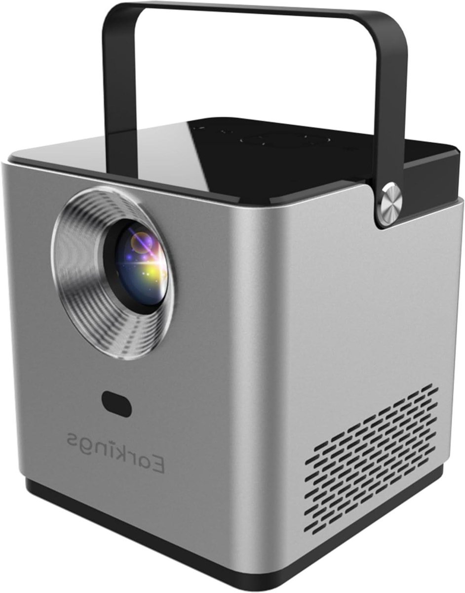 Beamer Projector - Mini Beamer - Film Avond Thuis - Android Apps Ingebouwd - 12 inch Scherm - Grijs