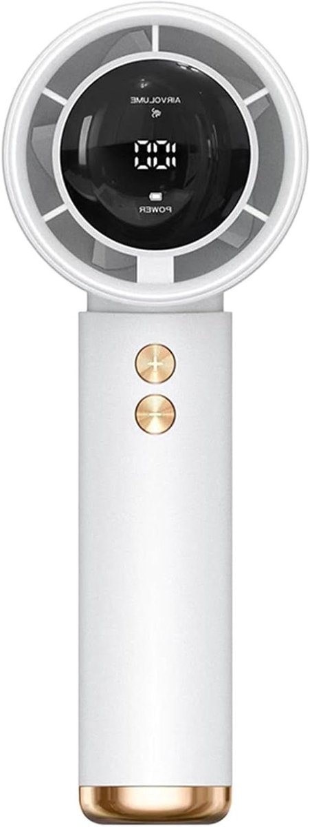 Draagbare Ventilator - Handventilator Oplaadbaar - Persoonlijke Koeling - 100 Standen Snelheid - 6.5 cm Hoog - Wit