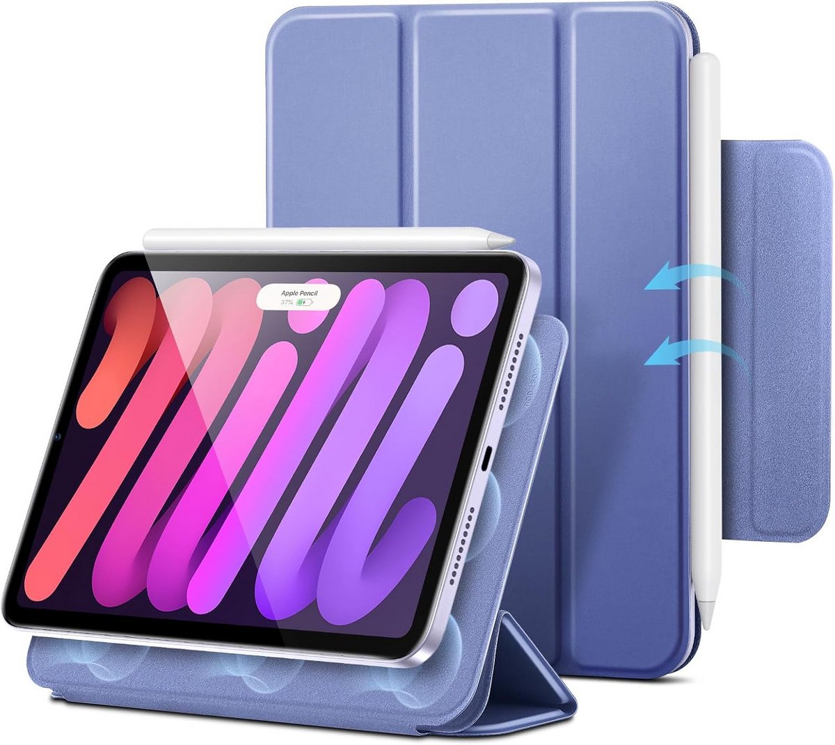 Magnetische beschermhoes voor iPad Mini 6 (2021) met Slaap/Wekfunctie en Potloodhouder
