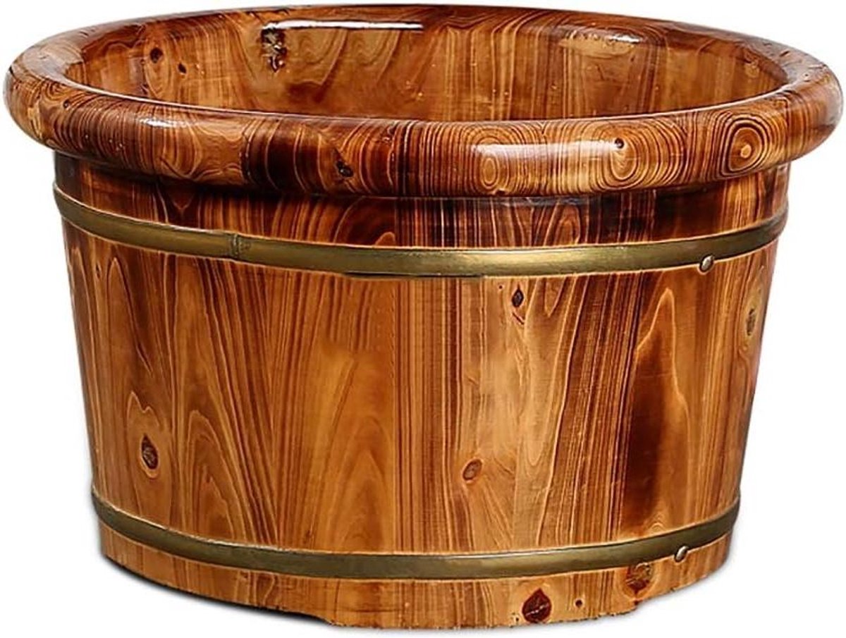 Voetenbad - Houten Kuip - Ontspannen Voeten - Handgemaakt Cederhout - 25 cm Hoog - Houtkleur