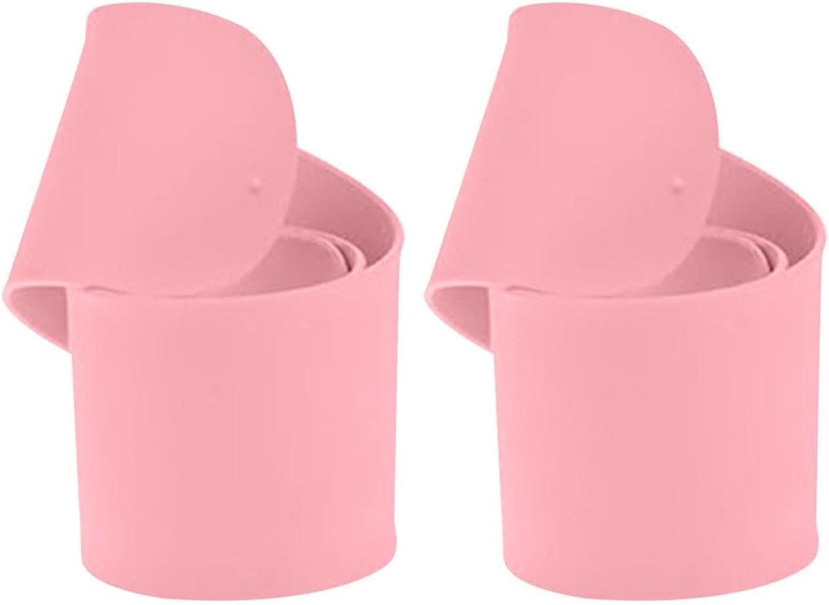 Mat Wikkelriem - Fitness Band - Mat Opbergen - Veilige Sluiting - 1 Paar - Roze