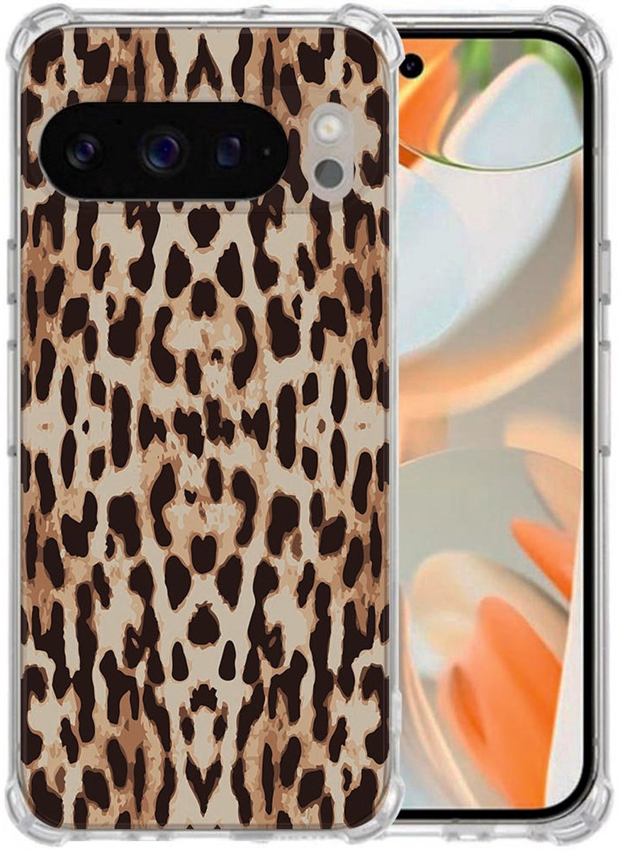 Google Pixel 10 Pro XL Hoesje Luipaard Print Schokbestendig TPU